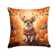 Load image into Gallery viewer, Chihuahua Fall Throw Pillow - 14x14 Decorative Pillow – Art for Your Home &amp; Patio