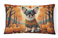 Load image into Gallery viewer, Tricolor Chihuahua Fall Fabric Decorative Pillow