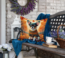 Load image into Gallery viewer, Tricolor Chihuahua Fall Fabric Decorative Pillow