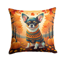 Load image into Gallery viewer, Tricolor Chihuahua Fall Fabric Decorative Pillow