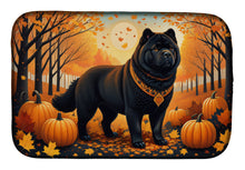 Load image into Gallery viewer, Black Chow Chow Fall Dish Drying Mat