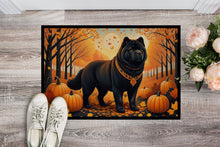 Load image into Gallery viewer, Black Chow Chow Fall Doormat - 24x36 Decorative Floor Mat – Indoor/Outdoor Rug with Artistic Flair