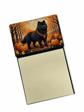 Load image into Gallery viewer, Black Chow Chow Fall Sticky Note Holder- Refiilable Desk Accessory Note Pad