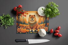 Load image into Gallery viewer, Chow Chow Fall Glass Cutting Boards – Durable, Decorative Kitchen Art Large