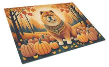 Load image into Gallery viewer, Chow Chow Fall Glass Cutting Boards – Durable, Decorative Kitchen Art Large