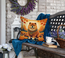 Load image into Gallery viewer, Chow Chow Fall Fabric Decorative Pillow