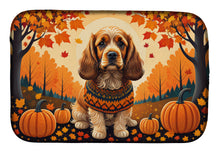 Load image into Gallery viewer, Cocker Spaniel Fall Dish Drying Mat