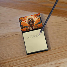 Load image into Gallery viewer, Cocker Spaniel Fall Sticky Note Holder- Refiilable Desk Accessory Note Pad