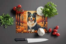 Load image into Gallery viewer, Collie Fall Glass Cutting Boards – Durable, Decorative Kitchen Art Large