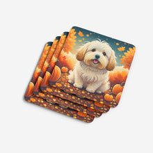 Load image into Gallery viewer, Coton De Tulear Fall Foam Coaster