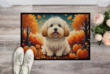 Load image into Gallery viewer, Coton De Tulear Fall Doormat -  18x27 Decorative Floor Mat – Indoor/Outdoor Rug