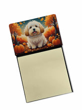 Load image into Gallery viewer, Coton De Tulear Fall Sticky Note Holder- Refiilable Desk Accessory Note Pad