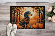 Load image into Gallery viewer, Dachshund Fall Doormat -  18x27 Decorative Floor Mat – Indoor/Outdoor Rug