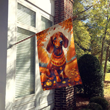 Load image into Gallery viewer, Dachshund Fall House Flag