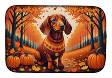 Load image into Gallery viewer, Dachshund Fall Dish Drying Mat