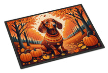 Load image into Gallery viewer, Dachshund Fall Doormat -  18x27 Decorative Floor Mat – Indoor/Outdoor Rug