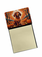Load image into Gallery viewer, Dachshund Fall Sticky Note Holder- Refiilable Desk Accessory Note Pad