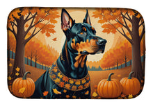 Load image into Gallery viewer, Doberman Pinscher Fall Dish Drying Mat