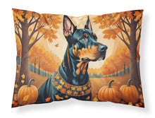 Load image into Gallery viewer, Doberman Pinscher Fall Fabric Standard Pillowcase – Artistic Decorative Front, White Back
