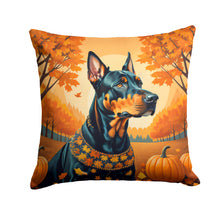 Load image into Gallery viewer, Doberman Pinscher Fall Fabric Decorative Pillow