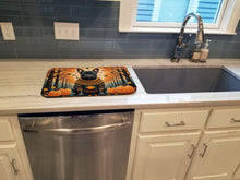 Load image into Gallery viewer, Black French Bulldog Fall Dish Drying Mat