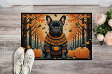 Load image into Gallery viewer, Black French Bulldog Fall Doormat - 24x36 Decorative Floor Mat – Indoor/Outdoor Rug with Artistic Flair