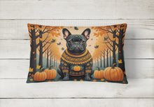 Load image into Gallery viewer, Black French Bulldog Fall Fabric Decorative Pillow