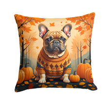 Load image into Gallery viewer, Fawn French Bulldog Fall Fabric Decorative Pillow