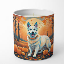 Load image into Gallery viewer, White German Shepherd Fall Decorative Soy Candle