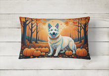 Load image into Gallery viewer, White German Shepherd Fall Fabric Decorative Pillow