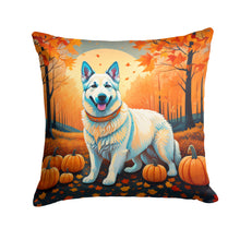 Load image into Gallery viewer, White German Shepherd Fall Throw Pillow - 14x14 Decorative Pillow – Art for Your Home &amp; Patio