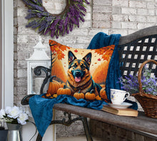 Load image into Gallery viewer, German Shepherd Fall Fabric Decorative Pillow