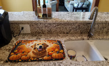 Load image into Gallery viewer, Golden Retriever Fall Dish Drying Mat