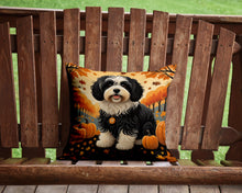 Load image into Gallery viewer, Havanese Fall Throw Pillow - 14x14 Decorative Pillow – Art for Your Home &amp; Patio