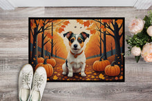 Load image into Gallery viewer, Jack Russell Terrier Fall Doormat -  18x27 Decorative Floor Mat – Indoor/Outdoor Rug
