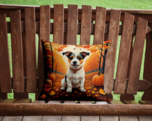 Load image into Gallery viewer, Jack Russell Terrier Fall Throw Pillow - 14x14 Decorative Pillow – Art for Your Home &amp; Patio