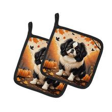 Load image into Gallery viewer, Japanese Chin Fall Pot Holders - Set of 2 Decorative Kitchen Helpers | Made in the USA