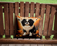 Load image into Gallery viewer, Japanese Chin Fall Throw Pillow - 14x14 Decorative Pillow – Art for Your Home &amp; Patio