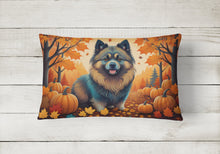 Load image into Gallery viewer, Keeshond Fall Fabric Decorative Pillow