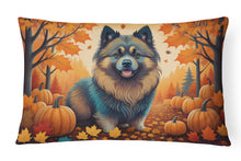 Load image into Gallery viewer, Keeshond Fall Fabric Decorative Pillow
