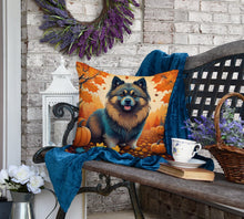 Load image into Gallery viewer, Keeshond Fall Fabric Decorative Pillow