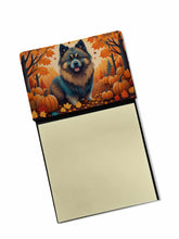 Load image into Gallery viewer, Keeshond Fall Sticky Note Holder- Refiilable Desk Accessory Note Pad