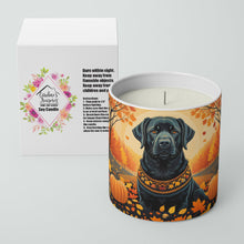 Load image into Gallery viewer, Black Labrador Retriever Fall Decorative Soy Candle