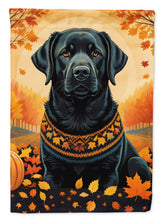 Load image into Gallery viewer, Black Labrador Retriever Fall House Flag