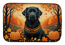 Load image into Gallery viewer, Black Labrador Retriever Fall Dish Drying Mat