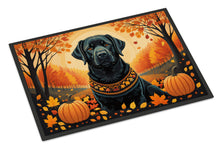 Load image into Gallery viewer, Black Labrador Retriever Fall Doormat - 24x36 Decorative Floor Mat – Indoor/Outdoor Rug with Artistic Flair