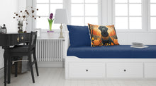 Load image into Gallery viewer, Black Labrador Retriever Fall Fabric Standard Pillowcase – Artistic Decorative Front, White Back