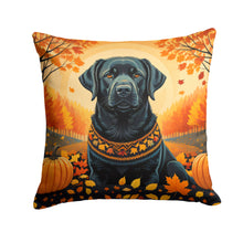 Load image into Gallery viewer, Black Labrador Retriever Fall Throw Pillow - 14x14 Decorative Pillow – Art for Your Home &amp; Patio
