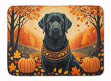Load image into Gallery viewer, Black Labrador Retriever Fall Memory Foam Kitchen Mat