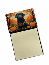 Load image into Gallery viewer, Black Labrador Retriever Fall Sticky Note Holder- Refiilable Desk Accessory Note Pad